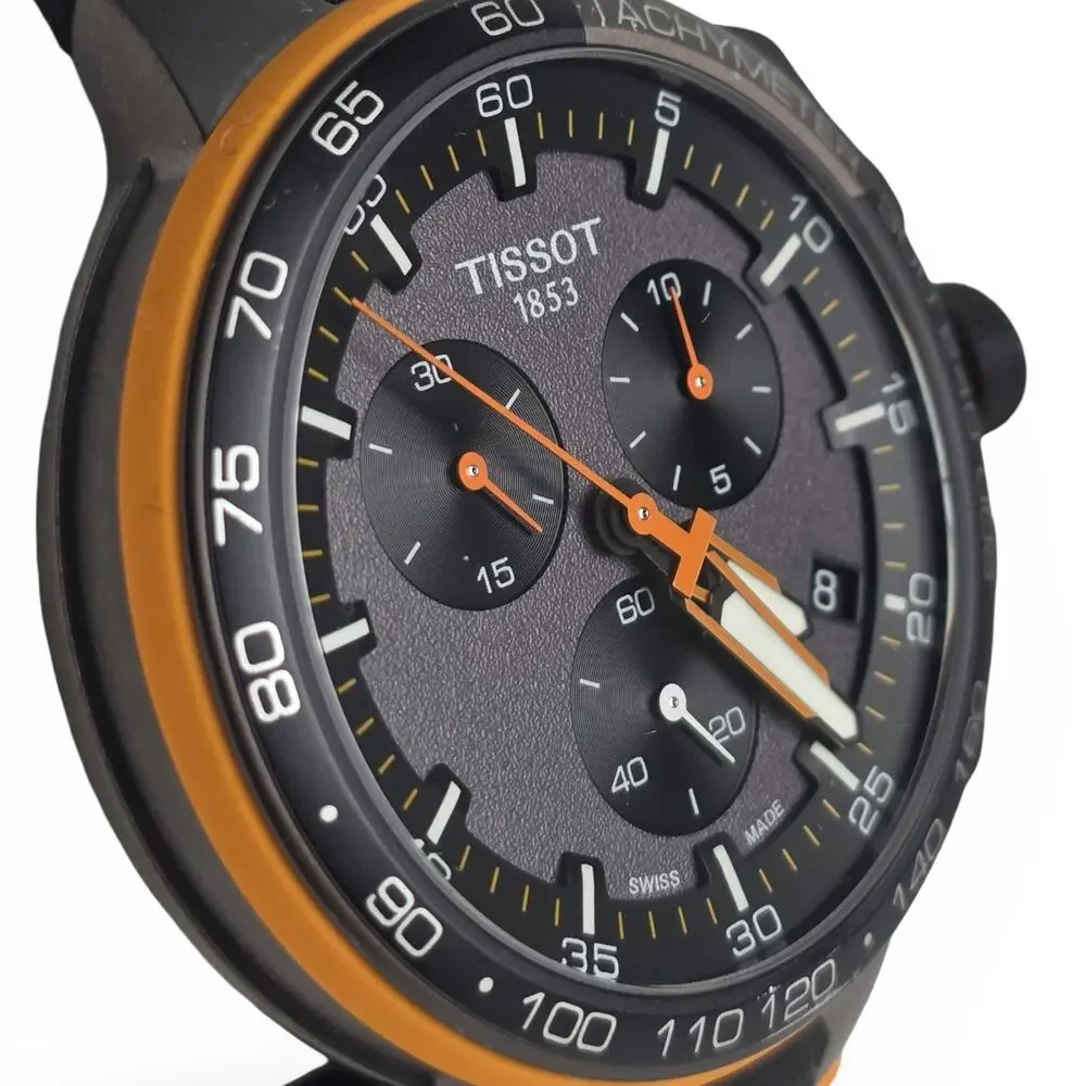 Tissot T-Race Cycling Chronograph Watch Orange Strap T111.417.37.441.04 Box